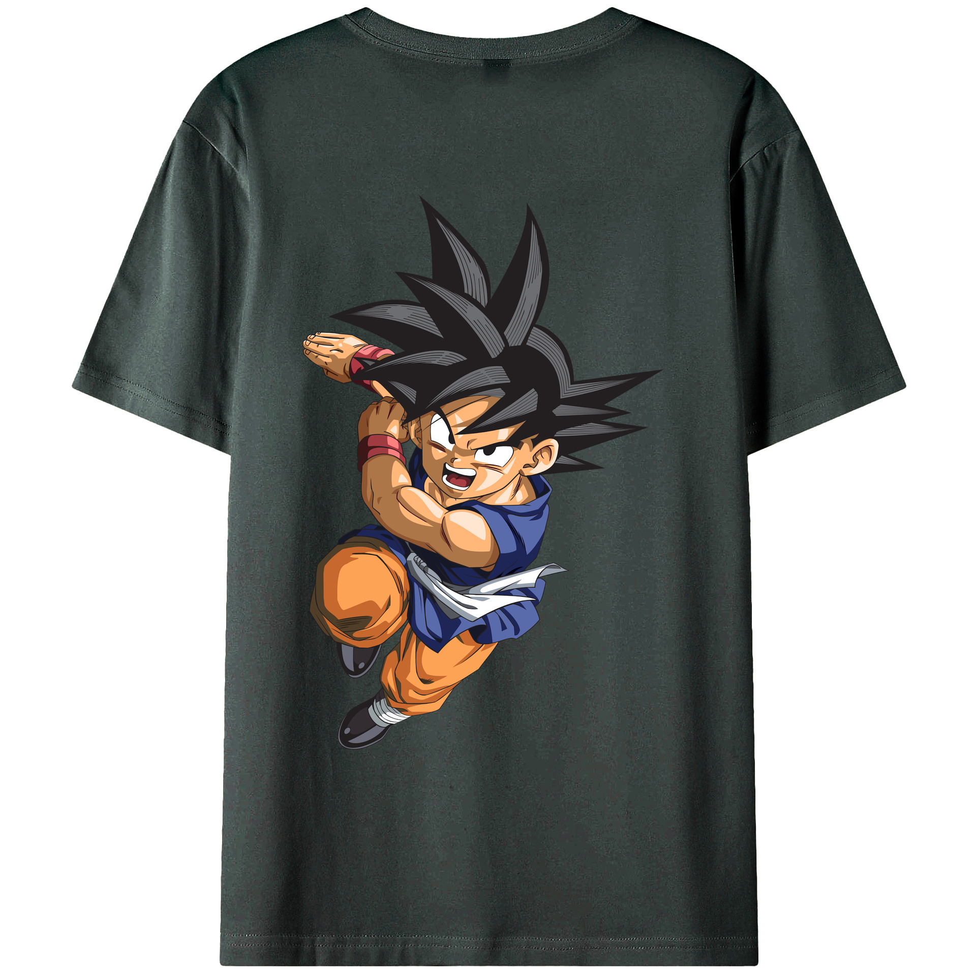 （画像用） ドラゴンボール 孫悟空（そん ごくう）Son Goku カカロット DRAGON BALL Kakarotto 綿100％ メンズ半袖Tシャツ（バックプリント） 通気性